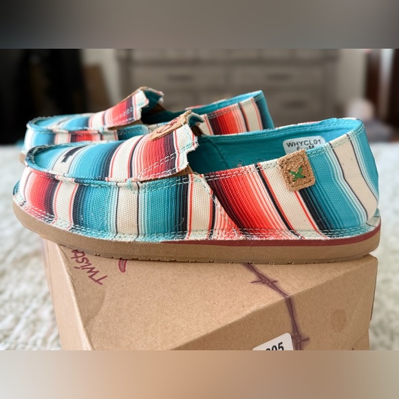 Twisted X Hooey Slip-On Sunset Shoes Size 6.5M Casual Loafers Western - Picture 1 of 12